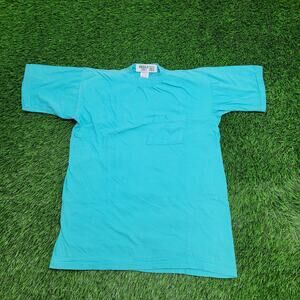 Vintage 90s Spalding Shirt Medium 20x26 Blue Pocket Tee